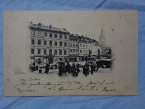 náhled knihy - Gruss aus Brünn. Dominikanerplatz.