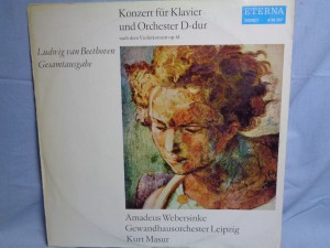 náhled knihy - Ludwig van Beethoven, Amadeus Webersinke, Gewandhausorchester Leipzig, Kurt Masur – Konzert Für Klavier Und Orchester D-dur (Nach Dem Violinkonzert Op. 61)