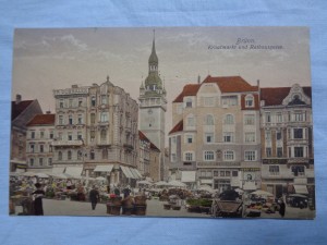 náhled knihy - Brünn. Krautmarkt und Rathausgasse.