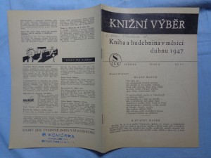 náhled knihy - Knižní výběr: kniha a hudebnina v dubnu 1947 ročník I. číslo 11.