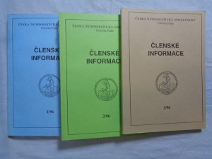 náhled knihy - Česká numismatická společnost: Členské informace 1/96, 2/96, 3/96