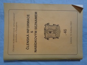 náhled knihy - Česká numismatická společnost: Členské informace s nabídkovým seznamem č. 46