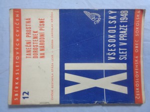 náhled knihy - Sbírka sletových cvičení 12: Taneční prostná dorostenek na národní písně: XI všesokolský slet v praze 1948