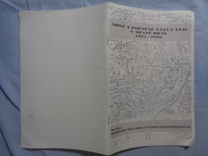 náhled knihy - Nové a změněné názvy ulic v městě Brně 1984-1996