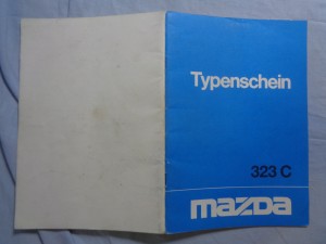 náhled knihy - Mazda typenschein 323 C