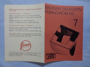 náhled knihy - Foma Vám radí: Barevný diapozitiv Fomachrom II D 7
