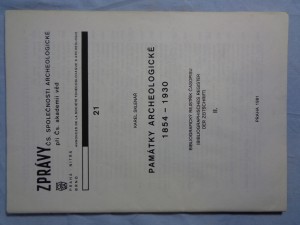 náhled knihy - Zprávy Čs. společnosti archeologické: Památky archeologické 1854-1930 část II.