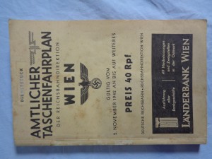 náhled knihy - Amtlichen Taschenfahrplan: Wien (Gültig vom 2. November 1942 bis auf Weiteres) jizdní řád