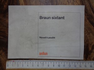 náhled knihy - Braun Sixtant: návod k použití
