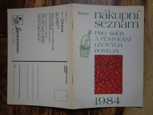 náhled knihy - Nákupní seznam pro sběr a pěstování léčivých rostlin 1984