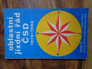 náhled knihy - Oblastní jízdní řád ČSD 1979/1980 část 2.