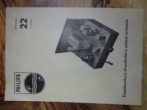 náhled knihy - Philips schema 22 V. vydání - Tříelektronkový dvouokruhový přijimač na baterie