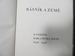 náhled knihy - Básník a země : k památce Karla Hynka Máchy : 1836-1936
