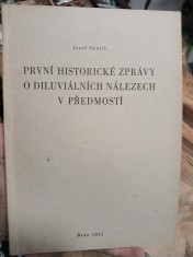 náhled knihy - První historické zprávy o diluviálních nálezech v Předmostí