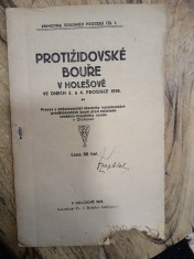 náhled knihy - Protižidovské bouře v Holešově ve dnech 3. a 4. prosince 1918 : Proces s obžal. účastn. holešov. protižidov. bouří před zvl. senátem kraj. soudu v Olomouc