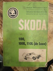 náhled knihy - Seznam náhradních dílů Škoda 100, 100L, 110L (de Luxe)