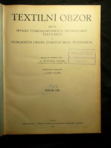 náhled knihy - Textilní obzor; Publikace spolku československých průmyslníků textilních (1924)