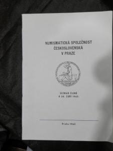 náhled knihy - Numismatická společnost československá v Praze: seznam členů k 30. září 1965
