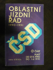 náhled knihy - Oblastní jízdní řád ČSD 1990-1991