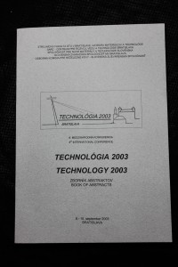 náhled knihy - Technológia 2003. Zborník abstraktov
