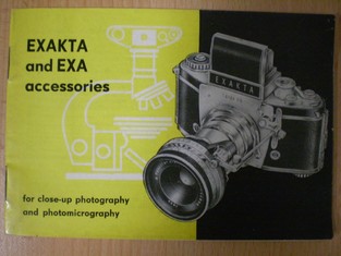náhled knihy - EXAKTA and EXA accessories : For close-up photography and photomicrography