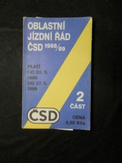 náhled knihy - Oblastní jízdní řád ČSD část 2