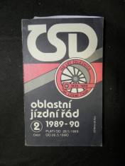 náhled knihy - Oblastní jízdní řád ČSD 1989-90 část 2